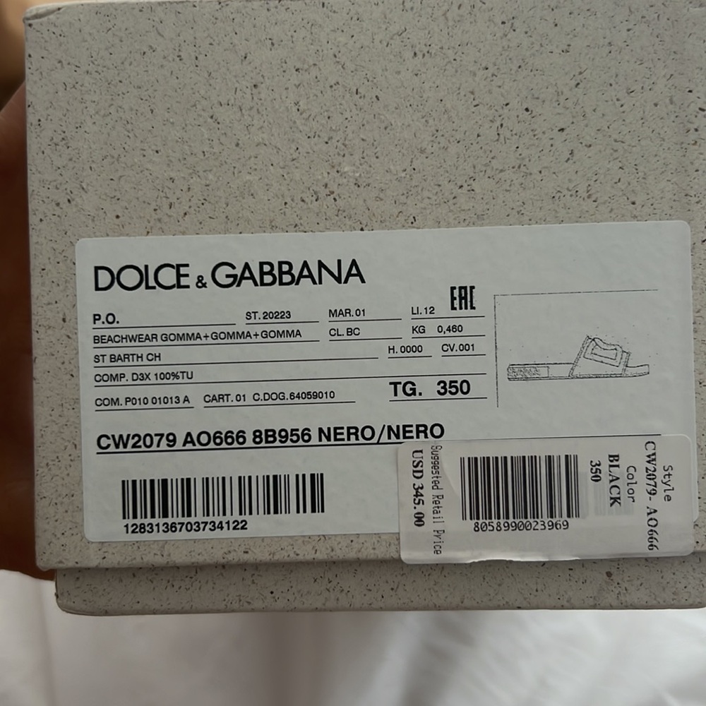 DOLCE & GABBANA Womens Black 20223 Round Toe Platform Slip On Slide Sand… - Picture 9 of 9